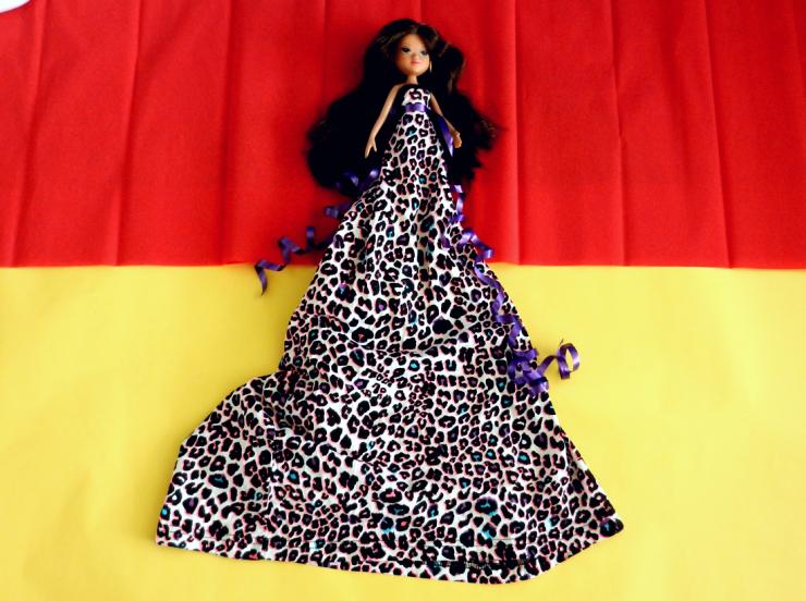 Tiger print doll dress