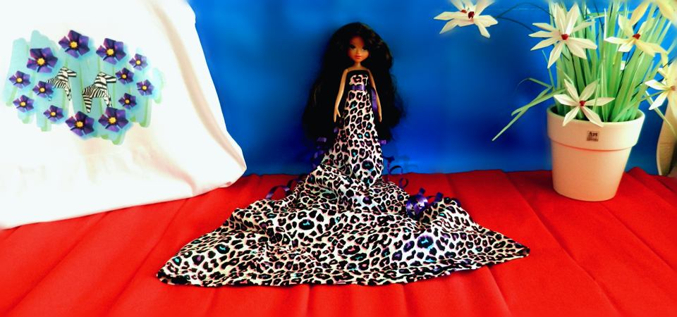 tiger print doll dress