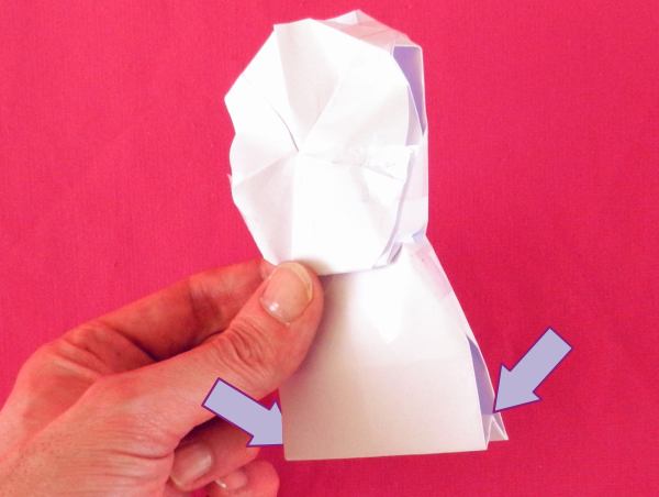 Origami paspop maken