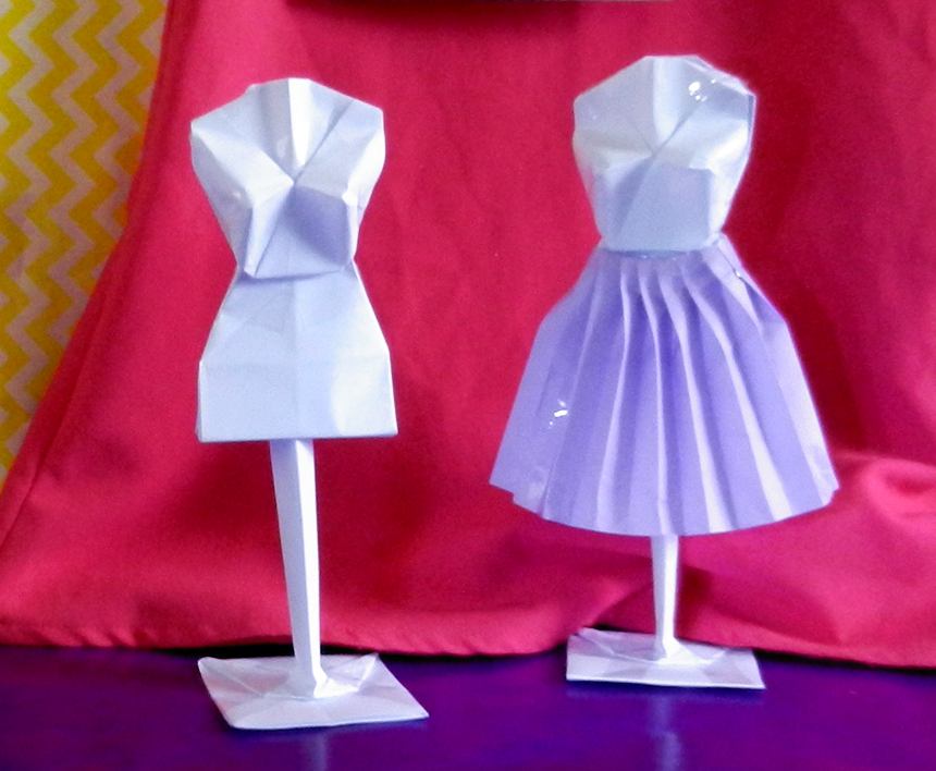 Origami doll mannequins