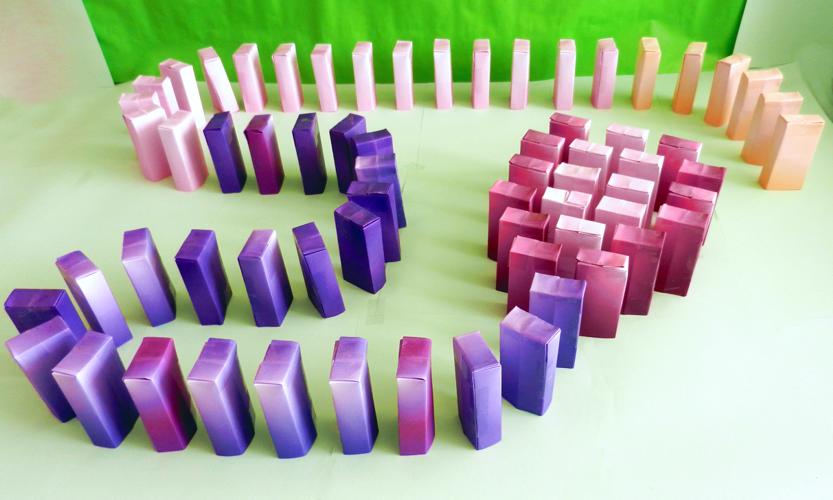 Origami domino setup