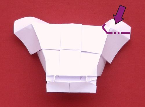 Origami Doodshoofd vouwen