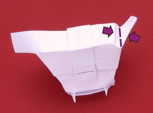 Origami Doodshoofd vouwen