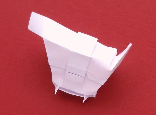 Origami Doodshoofd vouwen Origami Doodshoofd vouwen