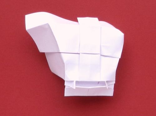 Origami Doodshoofd vouwen Origami Doodshoofd vouwen