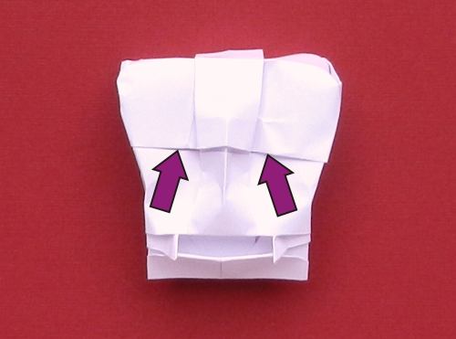 Origami Doodshoofd vouwen Origami Doodshoofd vouwen