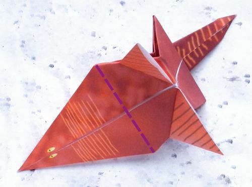 Een Origami draak vouwen