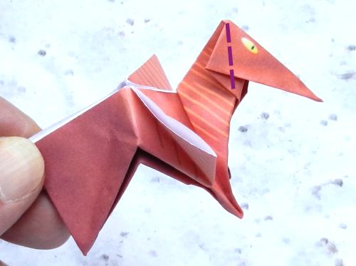 Een Origami draak vouwen