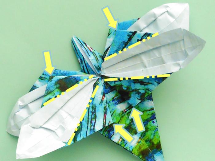 Origami Libelle vouwen