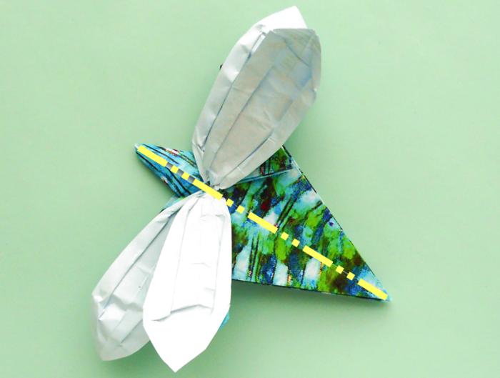 Origami Libelle vouwen