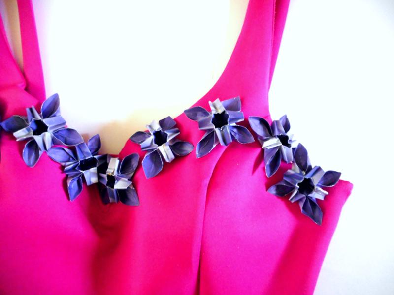 Dress with Origami flowers