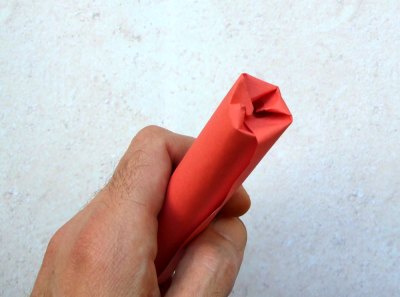 origami dynamite stick folding instructions