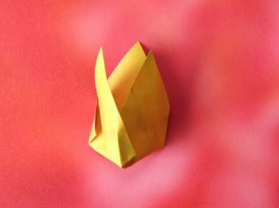 Origami eenvoudige bloem