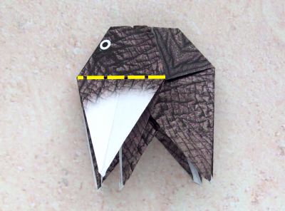 Origami Olifant vouwen