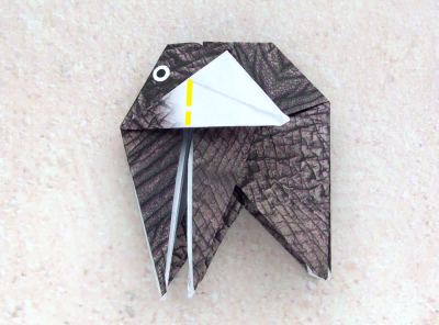 Origami Olifant vouwen