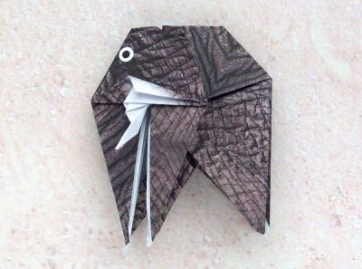 Origami Olifant vouwen