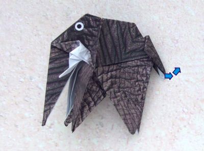 Origami Olifant vouwen