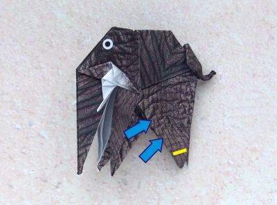 Origami Olifant vouwen