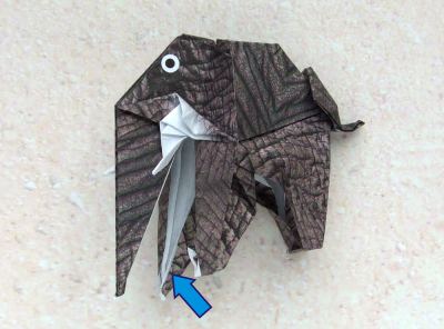 Origami Olifant vouwen