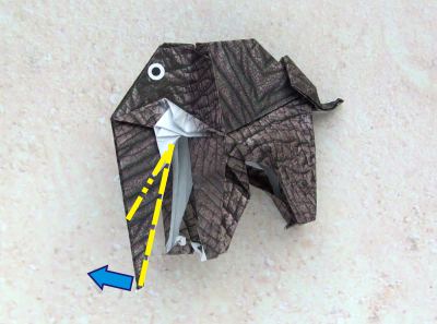 Origami Olifant vouwen
