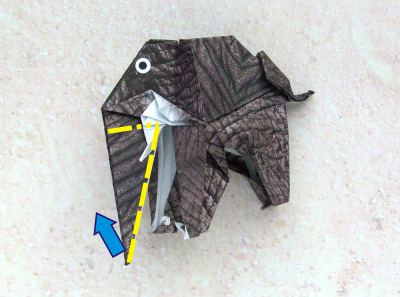 Origami Olifant vouwen