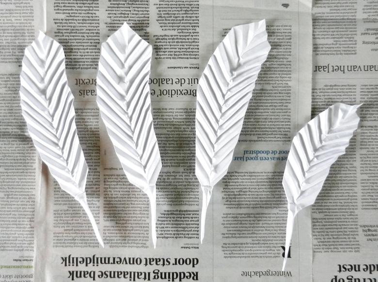 Origami feathers