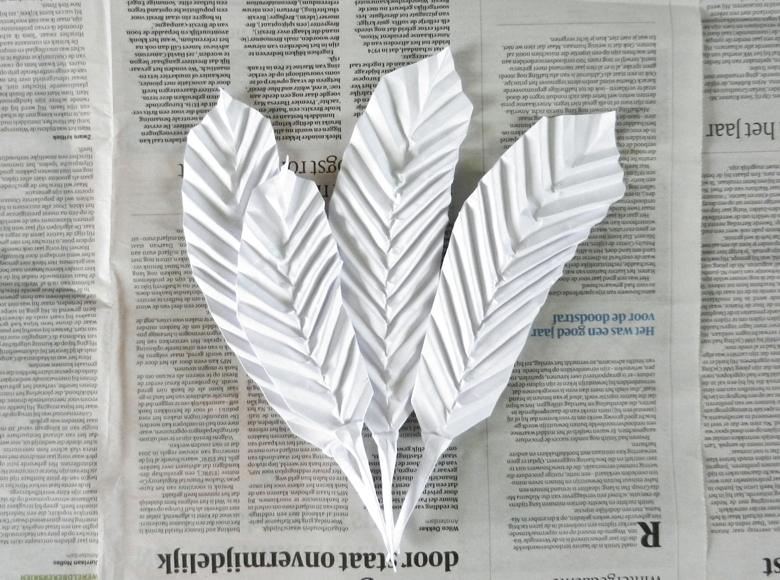 Origami feathers