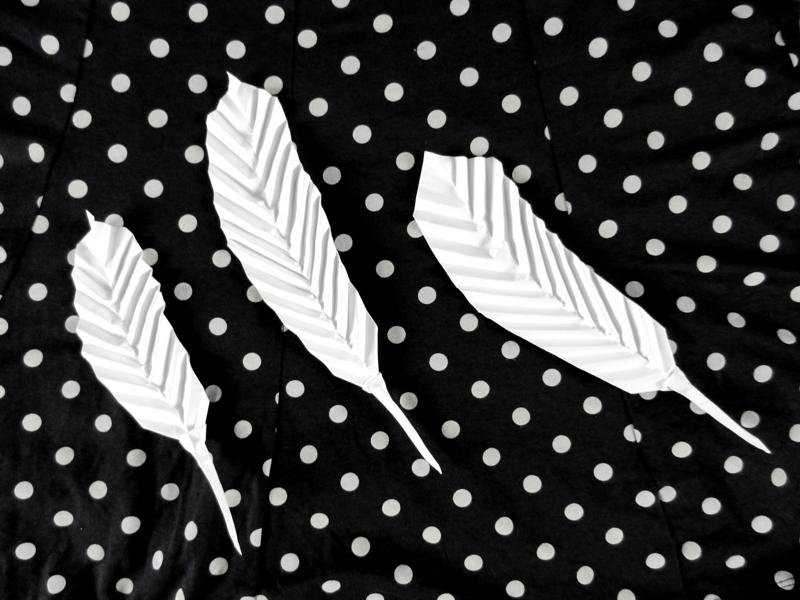 Origami feathers