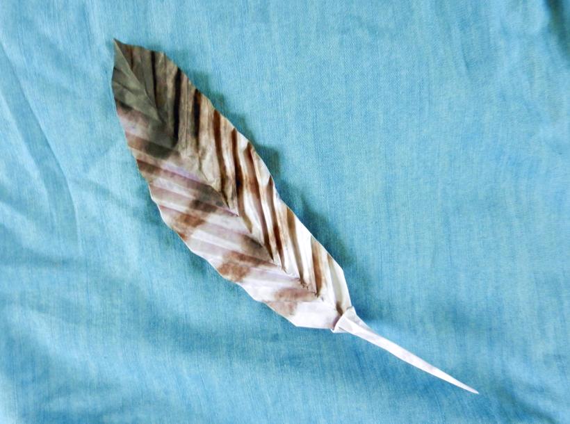 Origami feather