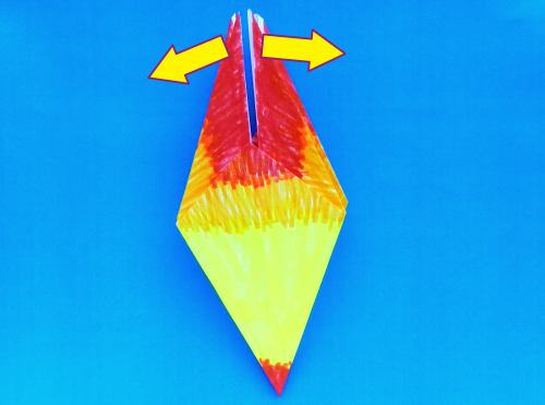 Origami Vuurvogel vouwen