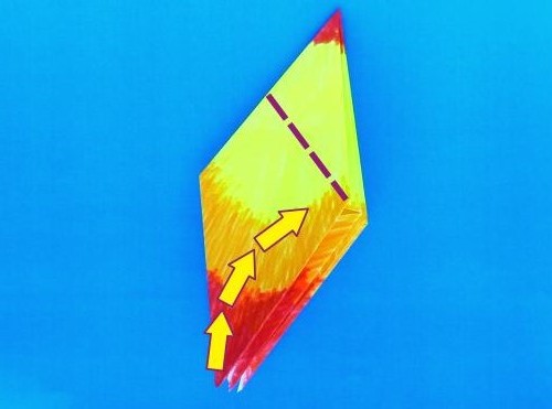 Origami Vuurvogel vouwen