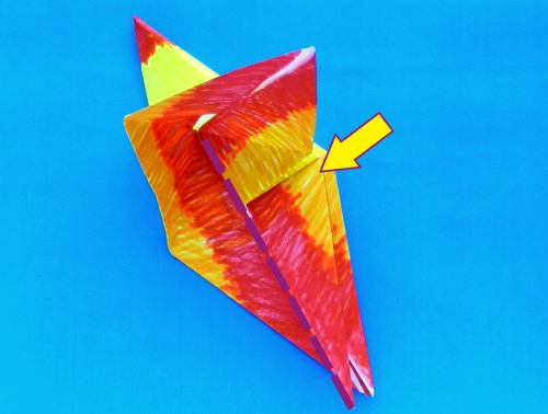 Origami Vuurvogel vouwen