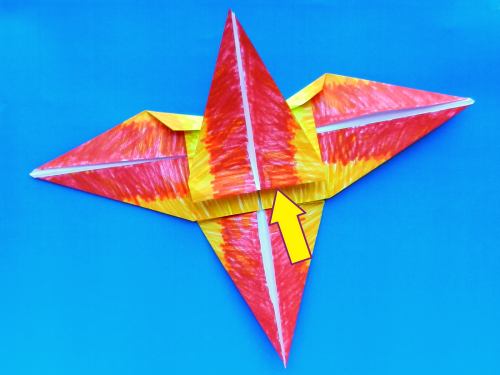 Origami Vuurvogel vouwen