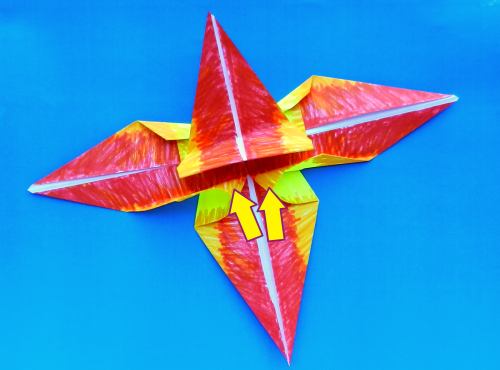 Origami Vuurvogel vouwen