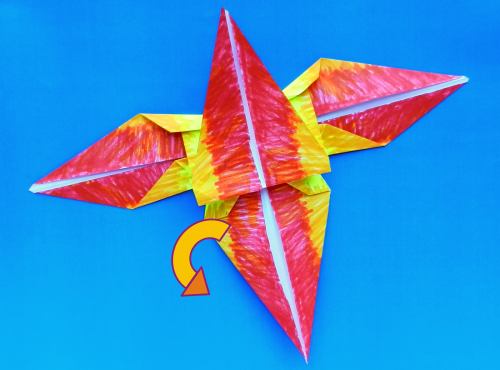 Origami Vuurvogel vouwen