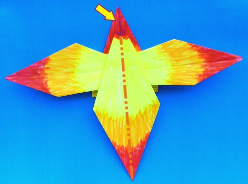 Origami Vuurvogel vouwen