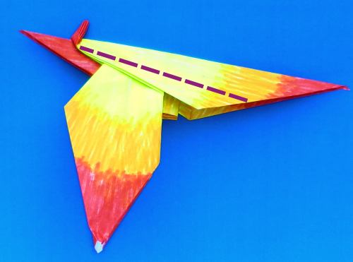 Origami Vuurvogel vouwen