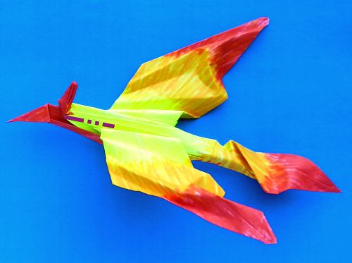 Origami Vuurvogel vouwen