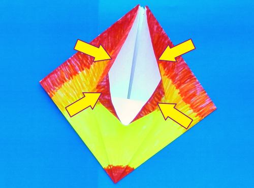 Origami Vuurvogel vouwen