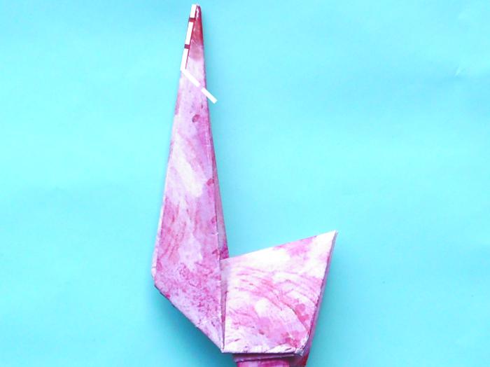 Origami Flamingo vouwen Origami Flamingo vouwen