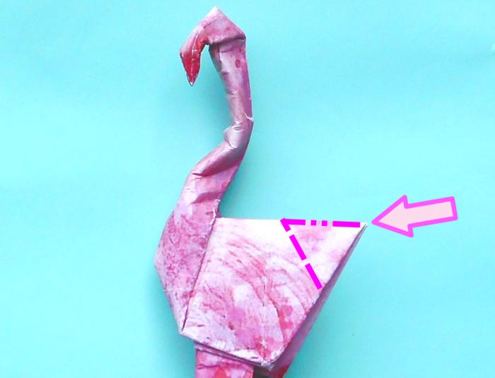 Origami Flamingo vouwen Origami Flamingo vouwen