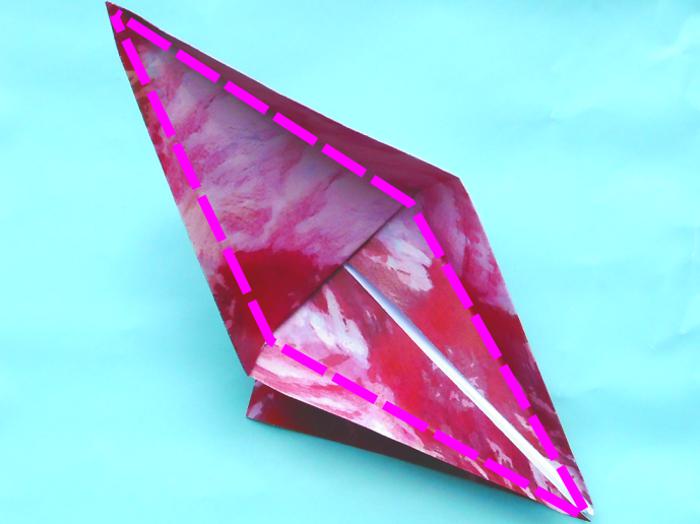 Origami Flamingo vouwen Origami Flamingo vouwen