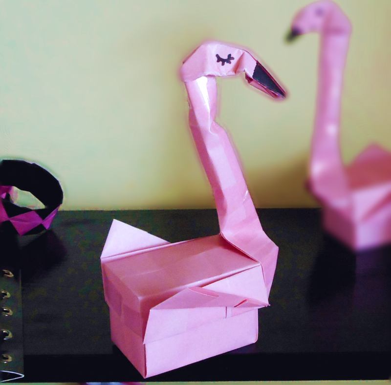 Origami Flamingo doosje