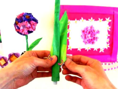 Make an Origami Flower Ball Tree