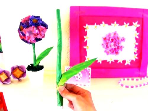 Make an Origami Flower Ball Tree