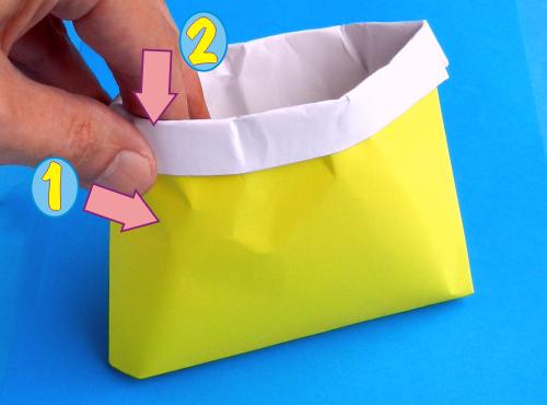 Origami Flower Gift Bag folding