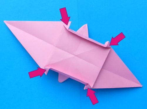 Folding an Origami Flying Pig