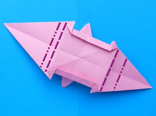 Folding an Origami Flying Pig