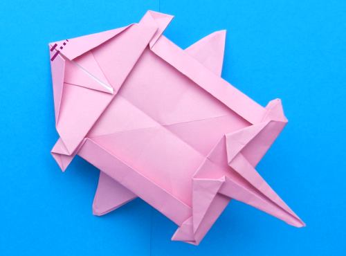 Folding an Origami Flying Pig