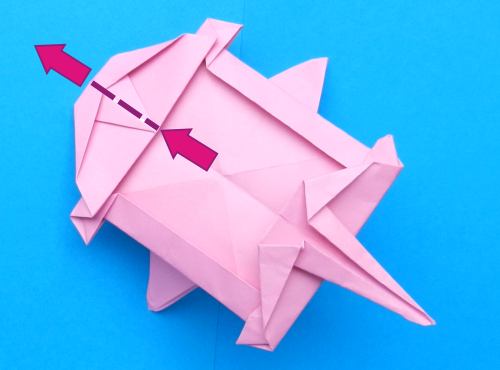 Folding an Origami Flying Pig